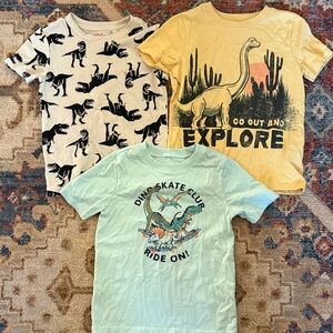 Cat & Jack Dinosaur Adventure Tees - Black, Yellow, Mint